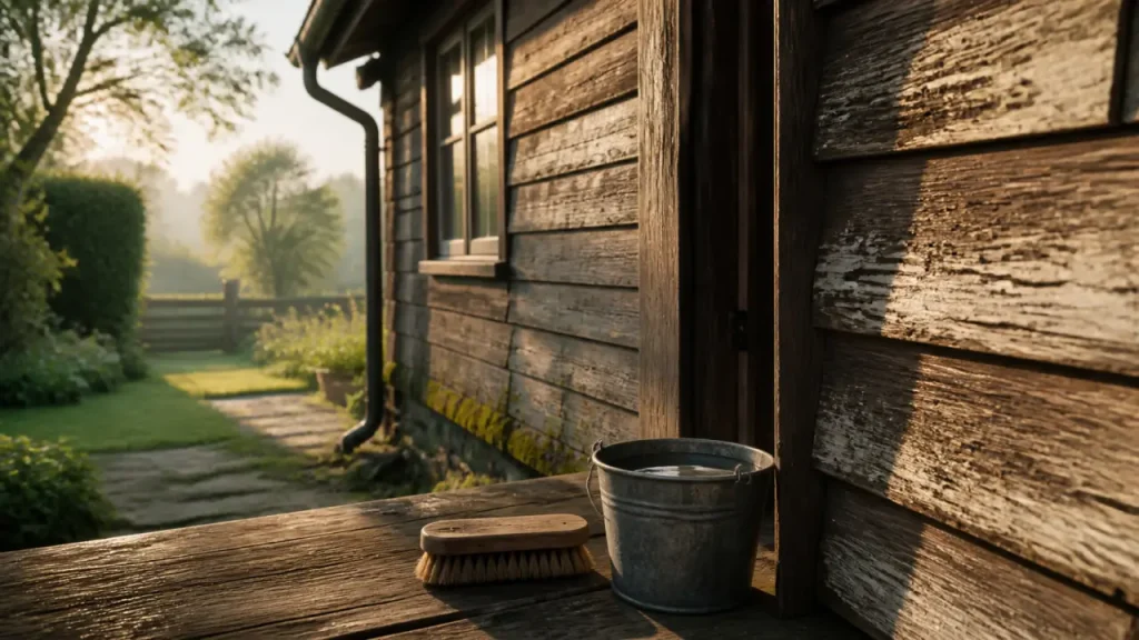 Maison en bois : grisonnement naturel, entretien annuel et bons produits pour durer