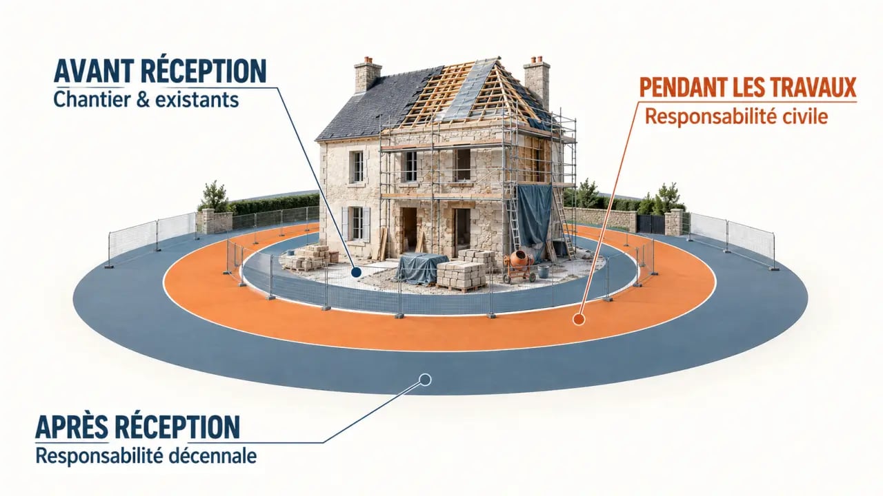 Protéger son chantier de rénovation avec une assurance professionnelle adaptée : garanties décennale, RC Pro et dommages aux existants