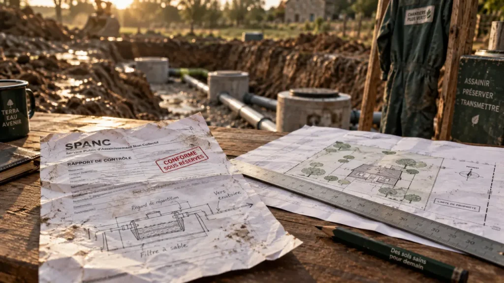 Mise aux normes assainissement : validez le projet avant de creuser pour éviter les reprises