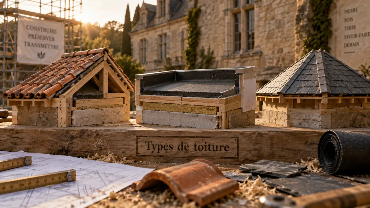 Type de toit : combles, terrasse et toitures (plans)