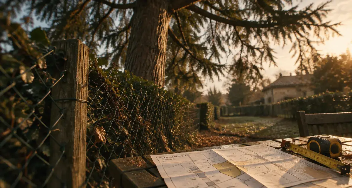 Arbre de plus de 10 mètres voisin : feuilles au-dessus de la clôture