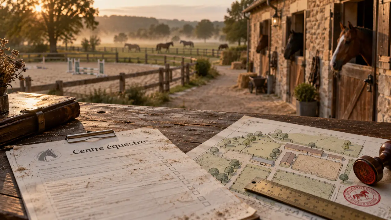 Centre equestre a vendre : foncier et installations (écurie, boxes, carrière)
